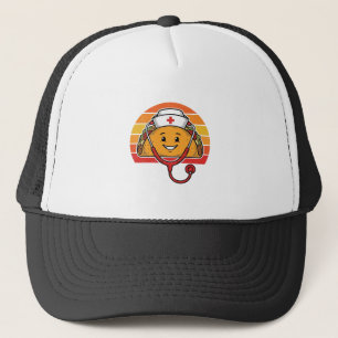 Krankenschwester Taco Retro Vintage Gravur Design_ Truckerkappe