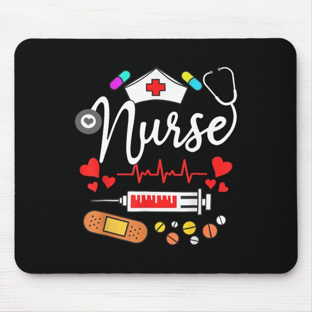 Krankenschwester-Tag Krankenversicherung Lebensver Mousepad (Vorne)