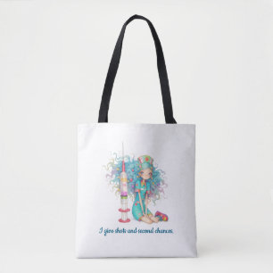 Krankenschwester-Tasche. Ich gebe Spritzen und zwe