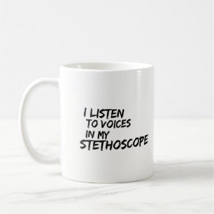 Krankenschwester-Tasse - ich höre zu den Stimmen Kaffeetasse