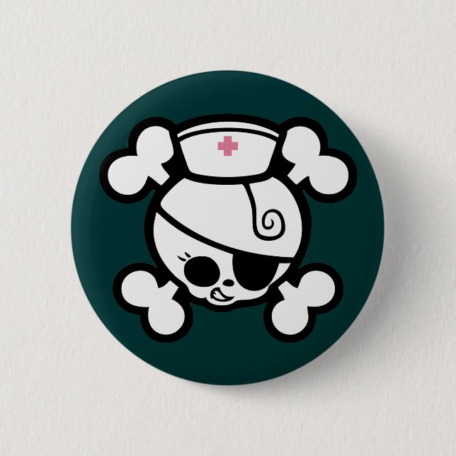 Krankenschwester-Transportwagen Button (Vorderseite)