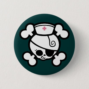 Krankenschwester-Transportwagen Button