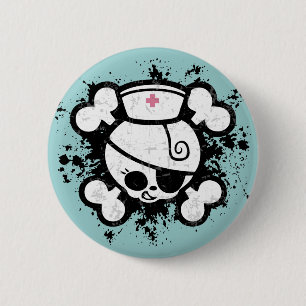 Krankenschwester-Transportwagen platsch Button