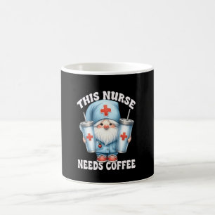 Krankenschwester und Kaffee-Gnom lustiger Spruch D Kaffeetasse