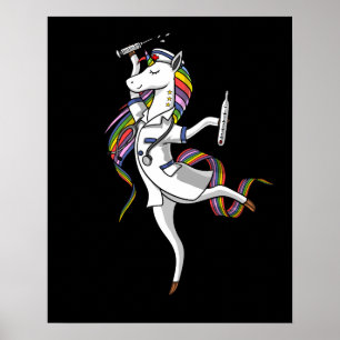 Krankenschwester Unicorn Magical Medical Doctor Poster