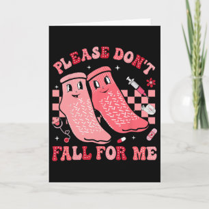 Krankenschwester Valentine Rutschfeste Socken Bitt Karte