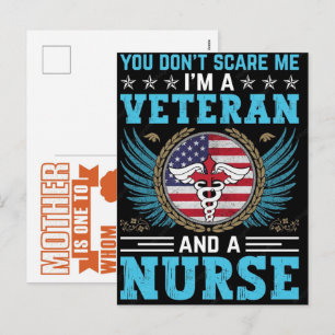 Krankenschwester Veteran 4. Juli USA Design Feiertagspostkarte