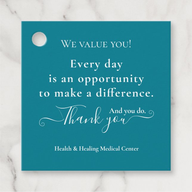 Krankenschwester Vielen Dank Wertschätzung Woche M Geschenkanhänger (Vorderseite)