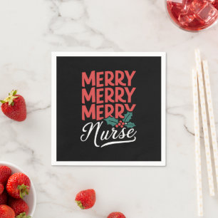 Krankenschwester Weihnachten Fröhliche Krankenschw Serviette