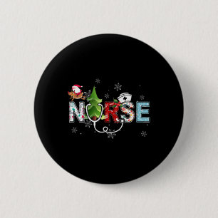 Krankenschwester Weihnachten Stethoskop Krankensch Button