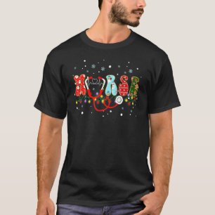 Krankenschwester Weihnachten Stethoskop Krankensch T-Shirt