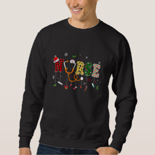 Krankenschwester Weihnachten Stethoskop RN LPN OP- Sweatshirt