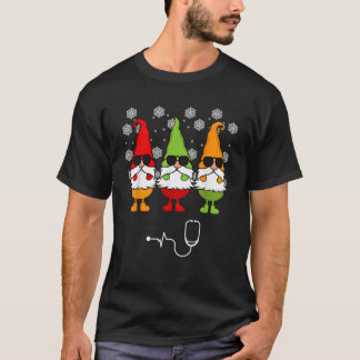 Krankenschwester Weihnachten Süßer Gnom Lustige We T-Shirt