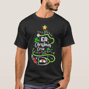 Krankenschwester Weihnachts Crew Lichter Pflege We T-Shirt