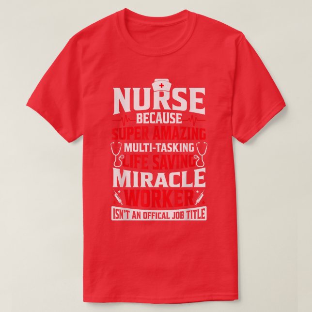 Krankenschwester, weil lustige Frauen ernähren kli T-Shirt (Design vorne)
