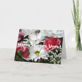 Krankenschwester-Woche! - Schöne Blumen im Rosa Dankeskarte