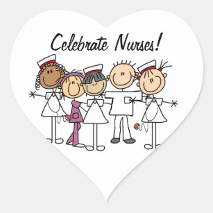 Krankenschwester-Wochen-T - Shirts und Geschenke Herz-Aufkleber