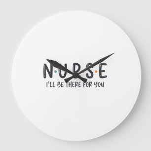 Krankenschwester-Zitat-Shirt-Design Vektorgrafik_1 Große Wanduhr