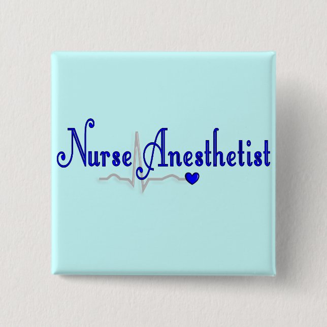 Krankenschwesteranesthetist-Geschenke Button (Vorderseite)
