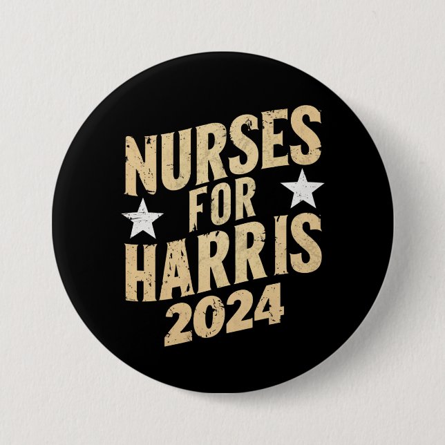 Krankenschwestern für Harris 2024 USA Button (Vorderseite)