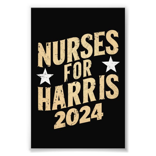 Krankenschwestern für Harris 2024 USA Fotodruck (Vorne)