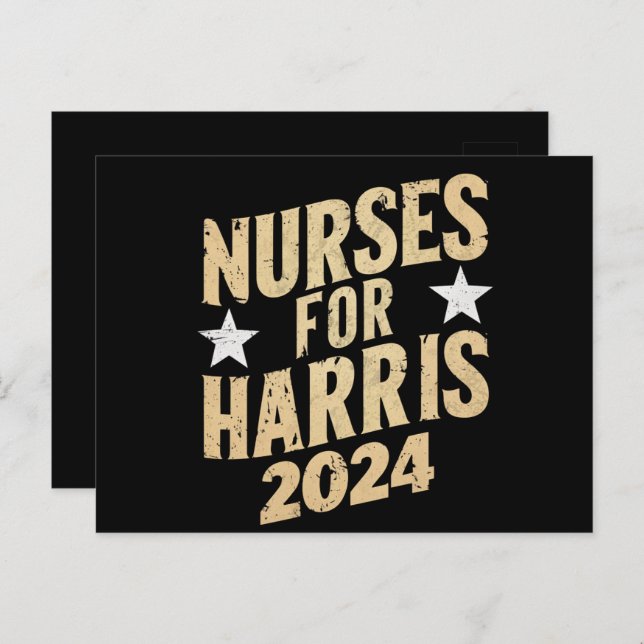Krankenschwestern für Harris 2024 USA Postkarte (Vorne/Hinten)