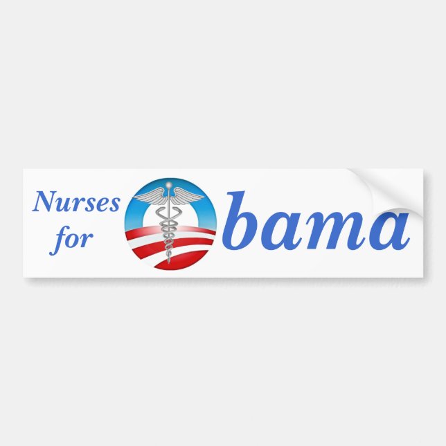 Krankenschwestern für Obama 2012 Autoaufkleber (Vorne)
