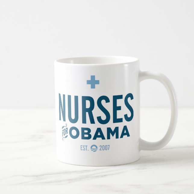 Krankenschwestern für Obama Tasse (Rechts)