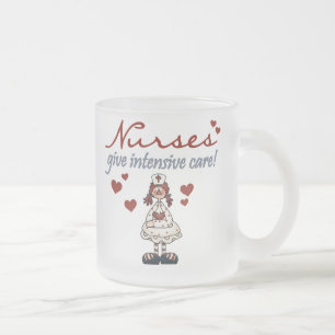 Krankenschwestern geben intensive Sorgfalt-T - Mattglastasse
