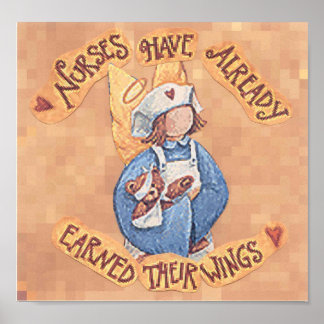 Krankenschwestern haben Flügel Poster