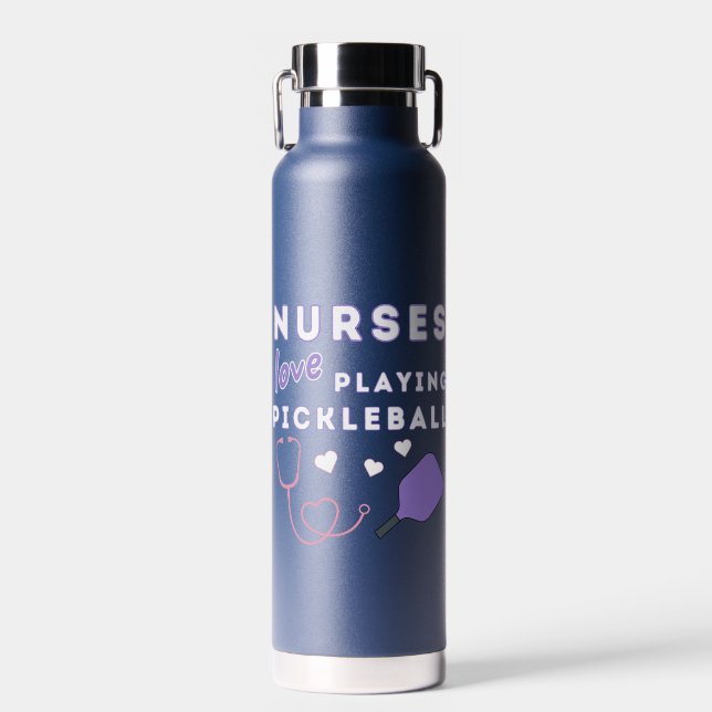 Krankenschwestern Liebe Pickleball Niedliche Krank Trinkflasche (Vorne)