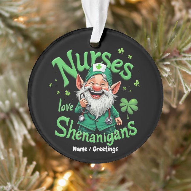 Krankenschwestern lieben Schabernack – St. Patrick Ornament (Baum)