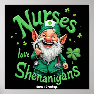 Krankenschwestern lieben Schabernack – St. Patrick Poster
