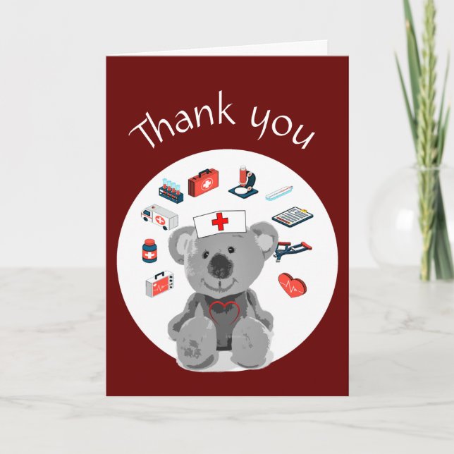 Krankenschwestern oder medizinisches Personal Viel Karte (Vorderseite)