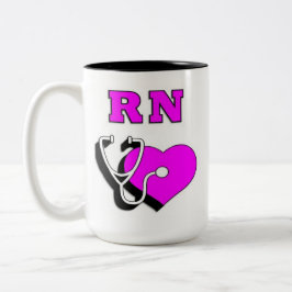 Krankenschwestern RN-Sorgfalt Zweifarbige Tasse