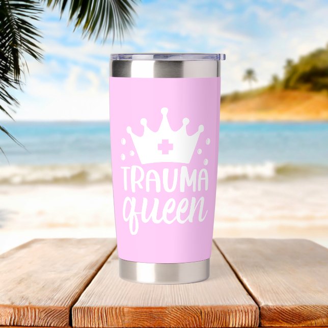 Krankenschwestern Rosa niedliche Geschenkel Thermobecher (Strand)