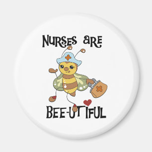 Krankenschwestern sind Biene-utiful Hummel Magnet