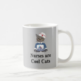 Krankenschwestern sind Coole Katzen Grau Funny Cat Kaffeetasse