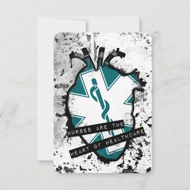 Krankenschwestern sind das anatomische Herz des Ge Einladung (Vorderseite)