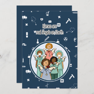 Krankenschwestern sind echte Engel auf der Erde. B Dankeskarte