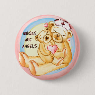 Krankenschwestern sind Engel Button