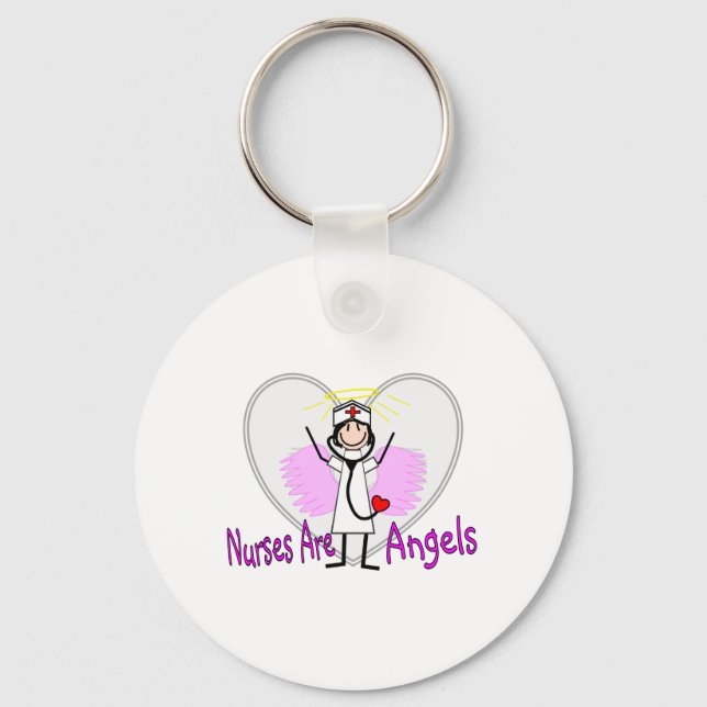 Krankenschwestern sind Engel Schlüsselanhänger (Vorderseite)