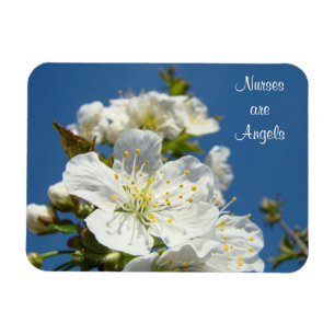 Krankenschwestern sind Engelmagnete Blue Sky Cherr Magnet