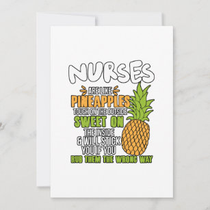 Krankenschwestern sind wie Ananas. Ankündigung