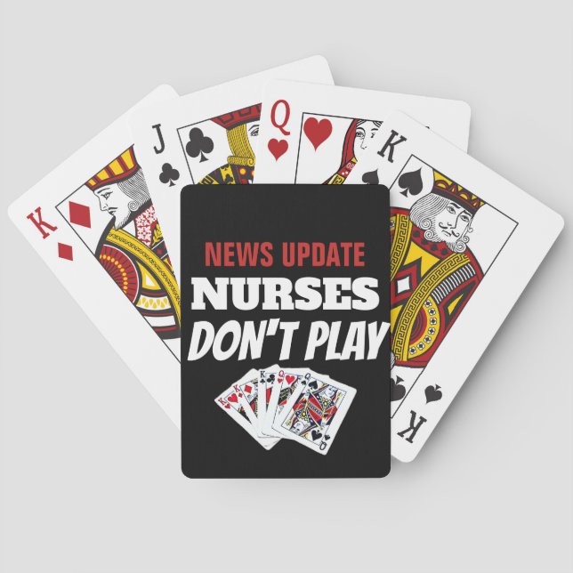 Krankenschwestern spielen nicht Karten-Spielkarten Spielkarten (Rückseite)