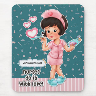 Krankenschwestern tun dies mit Liebe Custom Nurses Mousepad