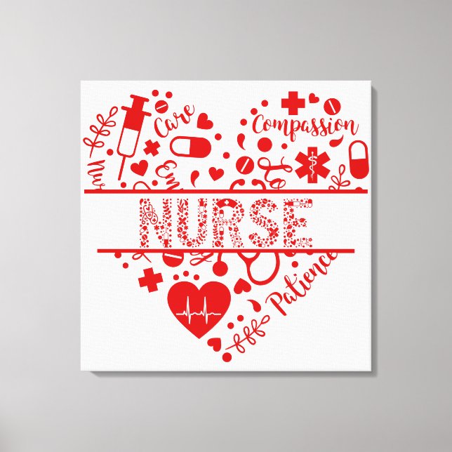 Krankenschwestern und Krankenschwestern, die Krank Leinwanddruck (Vorderseite)