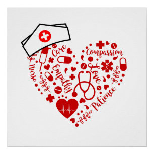 Krankenschwestern und Krankenschwestern, die Krank Poster