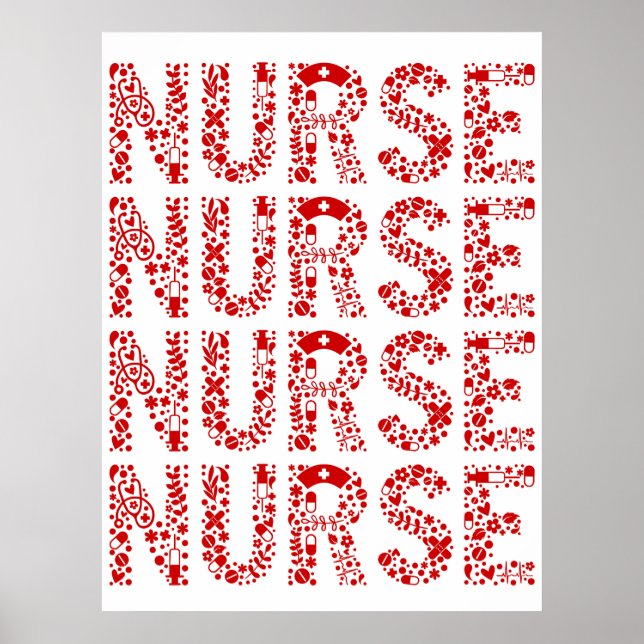 Krankenschwestern und Krankenschwestern, die Krank Poster (Vorne)