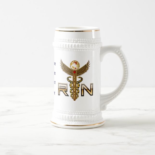 KrankenschwesternCaduceus RN-Bürgschaft änderte Bierglas (Rechts)